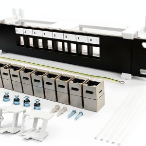 Enman Cat6A Keystone Patch Panel 8 Port Wall Mount-0