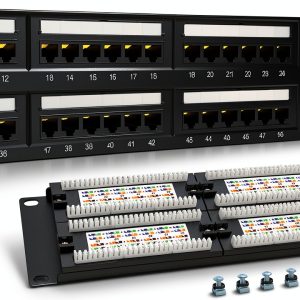 Enmane CAT6A 48 Port Patch Panel for Home Office-0